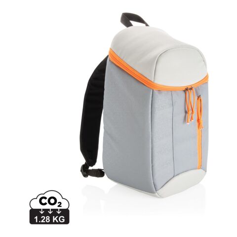 Hiking cooler backpack 10L grey-orange | No Branding | not available | not available | not available