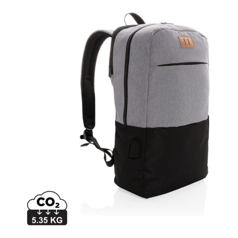 Modern 15.6&quot; USB &amp; RFID laptop backpack PVC free black | No Branding | not available | not available | not available