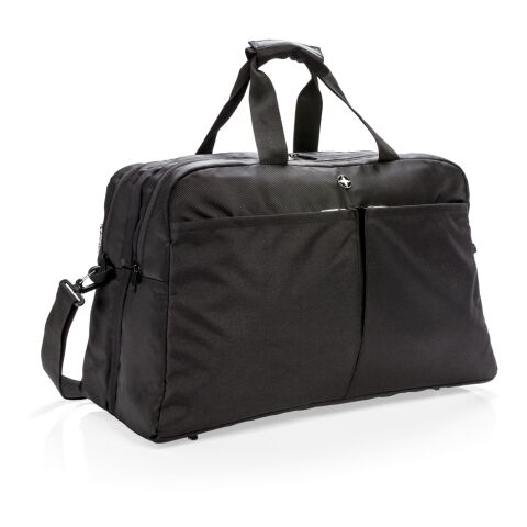Swiss Peak RFID duffle with suitcase opening black | No Branding | not available | not available | not available