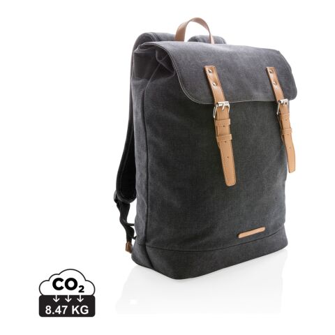Canvas laptop backpack PVC free