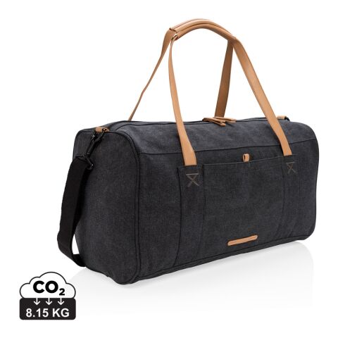 Canvas travel/weekend bag PVC free black | No Branding | not available | not available | not available