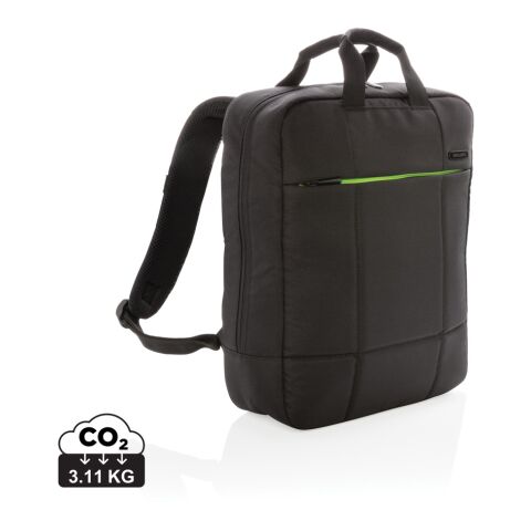 Soho business RPET 15.6&quot; laptop backpack PVC free black-green | No Branding | not available | not available