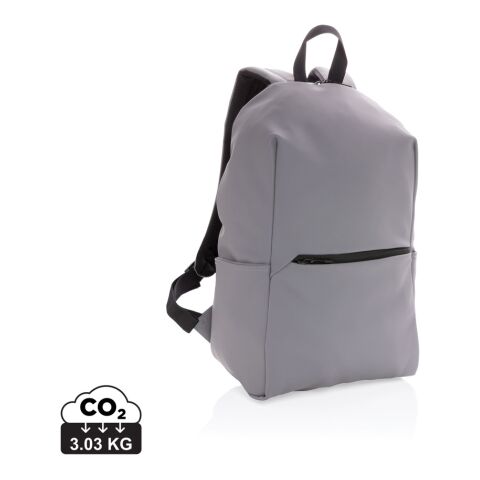 Smooth PU 15.6&quot; Laptop Backpack grey | No Branding | not available | not available