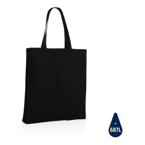 Impact AWARE™ Recycled cotton tote w/bottom 145g black | No Branding | not available | not available | not available