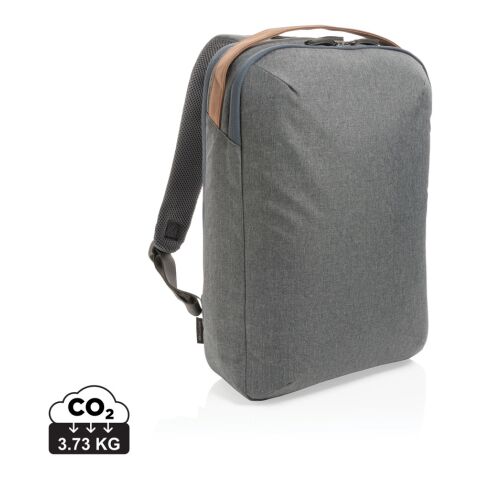 Impact AWARE™ 300D two tone deluxe 15.6&quot; laptop backpack grey | No Branding | not available | not available