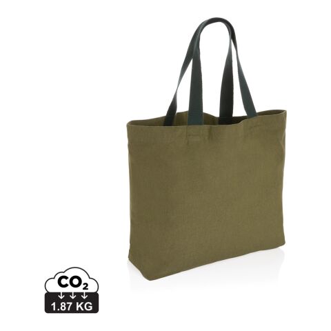 Impact Aware™ 240 gsm rcanvas large tote undyed green | No Branding | not available | not available | not available