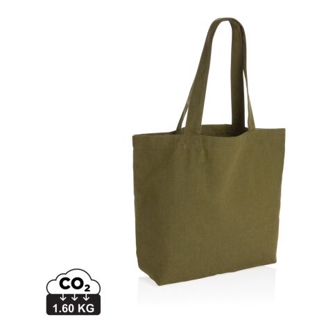 Impact Aware™ 240 gsm rcanvas shopper w/pocket undyed green | No Branding | not available | not available | not available