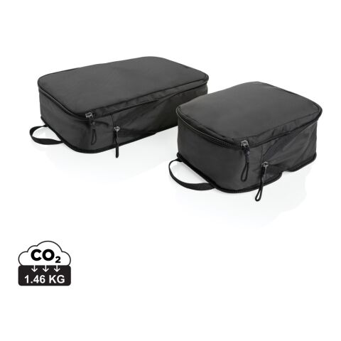 Swiss Peak Ridge AWARE™ RPET compression travel cubes 2pc black | No Branding | not available | not available | not available