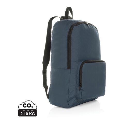 Dillon AWARE™ RPET foldable classic backpack navy | No Branding | not available | not available | not available