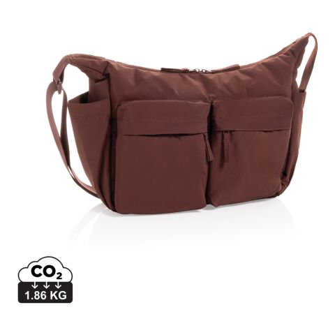 KENTO URBAN RCS recycled nylon padded crossover bag burgundy