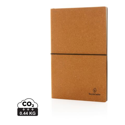 A5 recycled leather notebook brown | No Branding | not available | not available