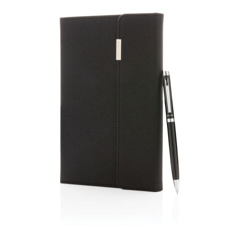 Swiss Peak deluxe A5 notebook and pen set black | No Branding | not available | not available