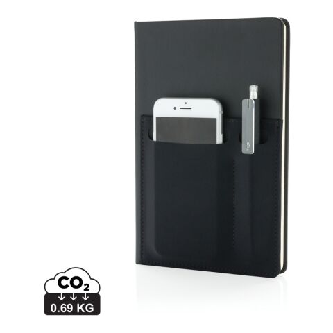 A5 Deluxe notebook with smart pockets black | No Branding | not available | not available