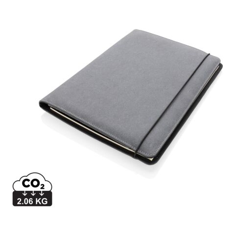 Recycled leather A4 portfolio grey | No Branding | not available | not available