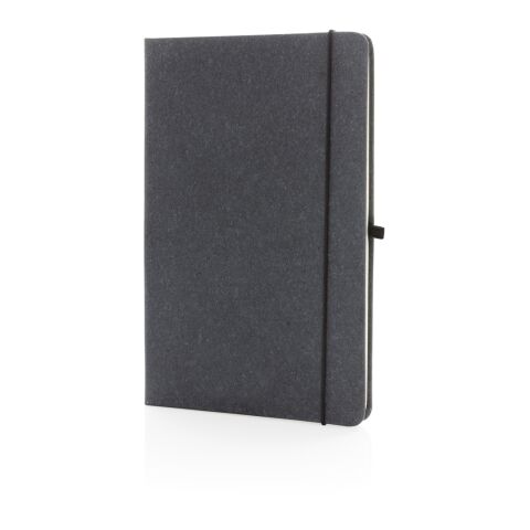 Recycled leather hardcover notebook A5 grey | No Branding | not available | not available