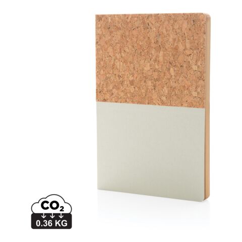 A5 cork &amp; kraft notebook