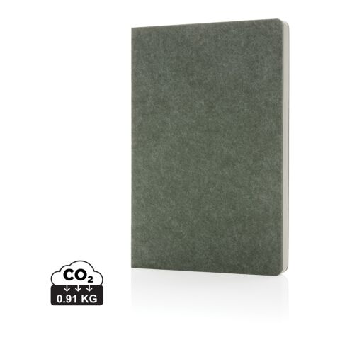 Phrase GRS certified recycled felt A5 notebook green | No Branding | not available | not available