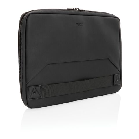 Swiss Peak vegan leather laptop sleeve workstation PVC free black | No Branding | not available | not available
