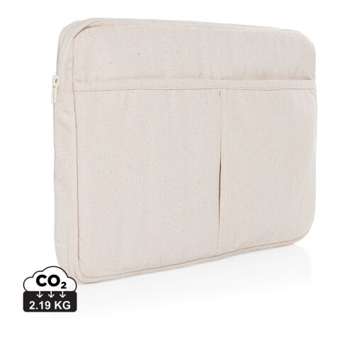 Laluka AWARE™ recycled cotton 15.6 inch laptop sleeve white | No Branding | not available | not available | not available