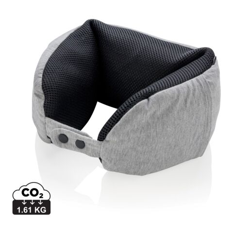 Deluxe microbead travel pillow grey-black | No Branding | not available | not available