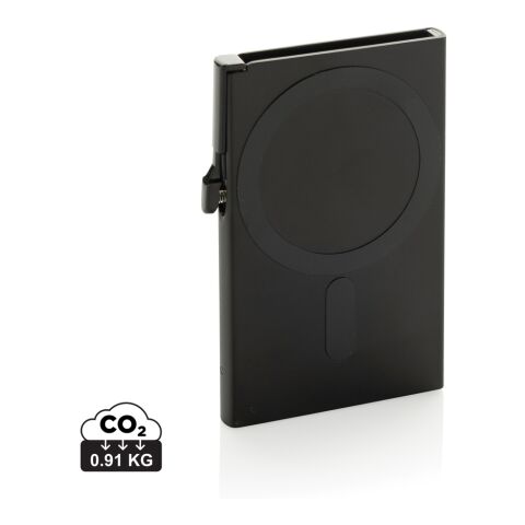 Standard aluminium RFID magnetic phone cardholder black | No Branding | not available | not available