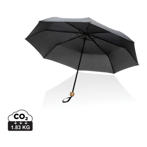 20.5" Impact AWARE RPET 190T Pongee bamboo umbrella