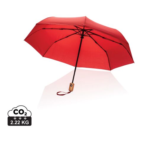 "21"" Impact AWARE™ RPET 190T bamboo auto open/close umbrell