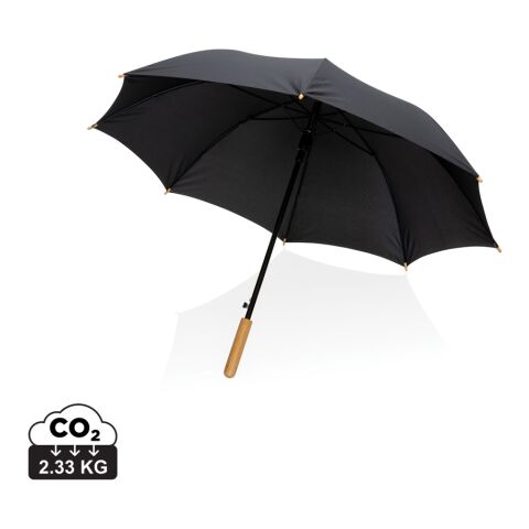 23" Impact AWARE™ RPET 190T auto open bamboo umbrella