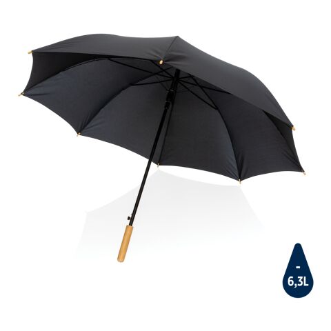 27&quot; Impact AWARE™ RPET 190T auto open bamboo umbrella black | No Branding | not available | not available