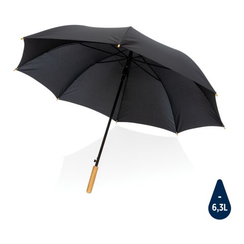 27" Impact AWARE™ RPET 190T auto open bamboo umbrella