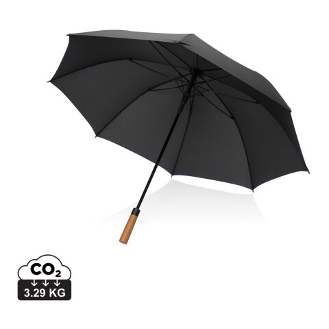 Tony  Aware™ RPET 30 inch acacia auto open umbrella black | No Branding | not available | not available