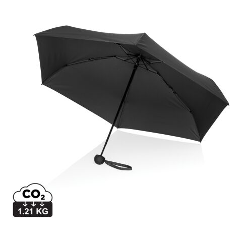 19.5&quot; Aware™ RPET super mini manual 190T Pongee umbrella black | No Branding | not available | not available