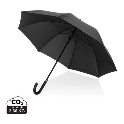 Swiss Peak Vero Aware™ RPET 25” umbrella w luxe handle black | No Branding | not available | not available