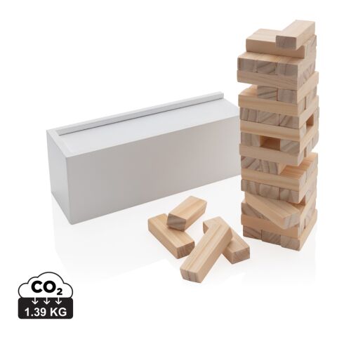 FSC® Deluxe tumbling tower wood block stacking game 