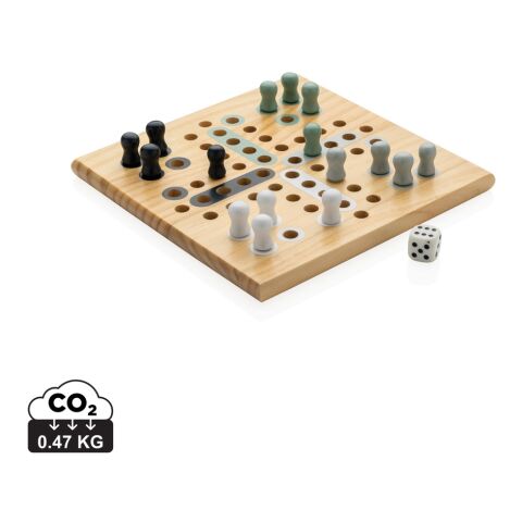 Claire wooden Ludo game brown | No Branding | not available | not available
