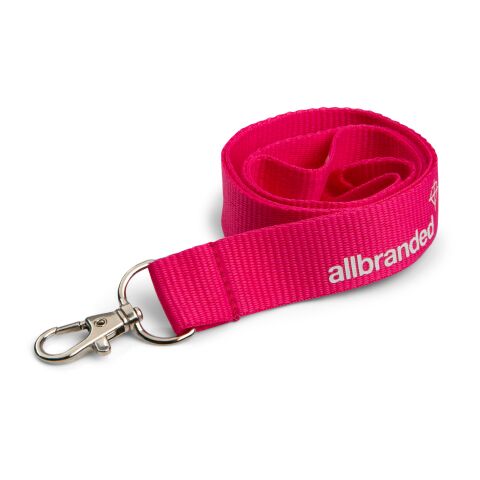 Flat Polyester Lanyards Custom Pantone Colour | 1 colour screen printing one-sided | 15 mm | Mobile phone loop | Without accessories | No Safety Break | No Short Release Clip