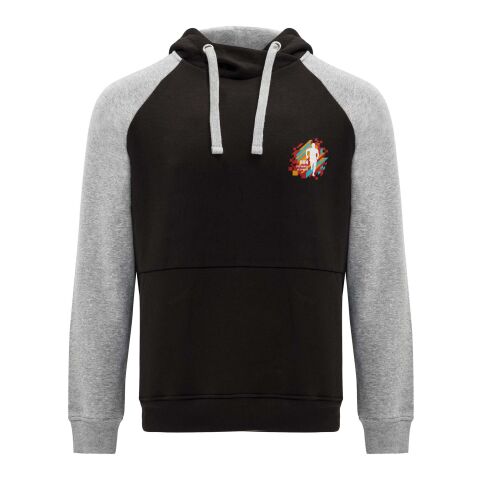 Badet unisex two-tone hoodie Standard | Solid black-Heather grey | 2XL | No Branding | not available | not available | not available