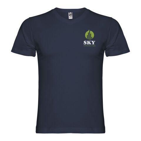 Samoyedo short sleeve men&#039;s v-neck t-shirt Standard | Navy Blue | 2XL | No Branding | not available | not available | not available