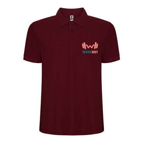 Pegaso Premium short sleeve men's polo Standard | Garnet | L | No Branding | not available | not available | not available