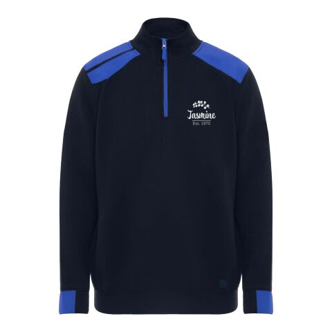 Maverick 280 g/m2 men's half zip sweater Standard | Navy Blue-Royal blue | L | No Branding | not available | not available | not available