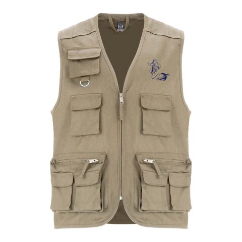 Venera 200 g/m2 v-neck multi-pocket workwear vest  Standard | Dark Sand | S | No Branding | not available | not available | not available