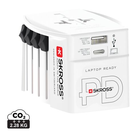 SKROSS World Travel Adapter MUV 65W PD with USB C Cable white | No Branding | not available | not available