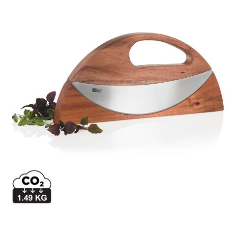 AdHoc Wave Universal chopping knife and pizza cutter brown