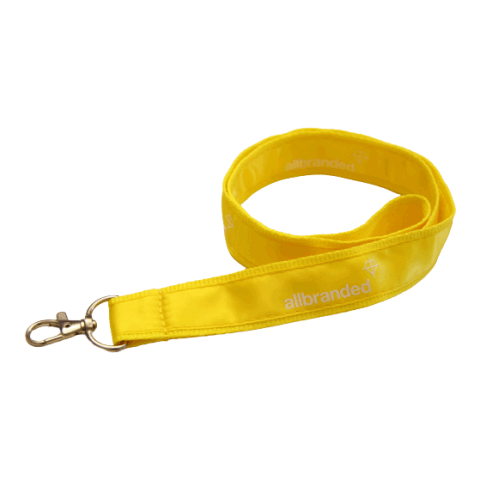 Satin Overlay Lanyards Custom Pantone Colour | 1 colour screen printing | 15 mm | Mobile phone loop | Without accessories | No Safety Break | No Short Release Clip