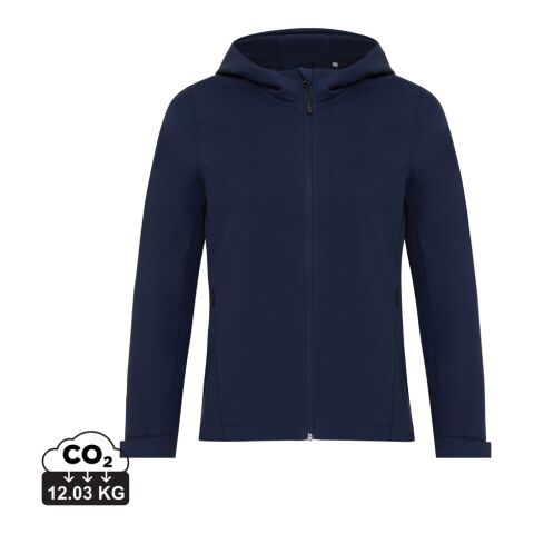 Iqoniq Makalu women recycled polyester soft shell jacket navy | XXS | No Branding | not available | not available | not available