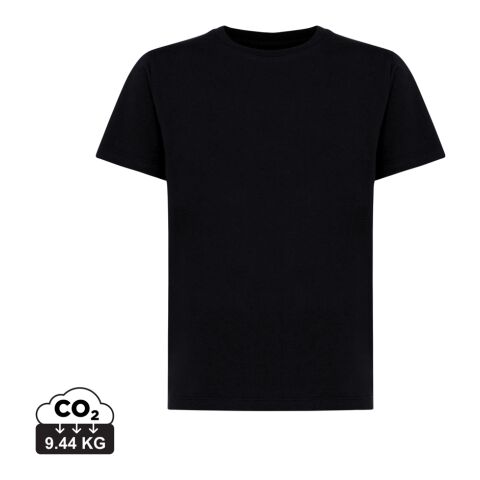 Promotional Iqoniq Koli kids recycled cotton t-shirt – black – 11-12 – custom branded merch with logo for bulk corporate gifts