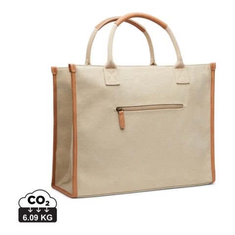 VINGA Bosler RCS recycled canvas tote brown | No Branding | not available | not available