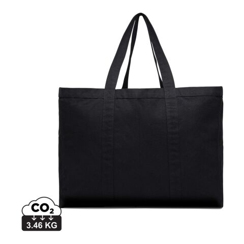 VINGA Hilo AWARE™ recycled canvas maxi tote bag black | No Branding | not available | not available | not available