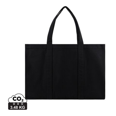 VINGA Hilo AWARE™ recycled canvas maxi tote bag black | No Branding | not available | not available | not available