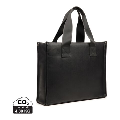 VINGA Bermond RCS recycled PU tote bag black | No Branding | not available | not available
